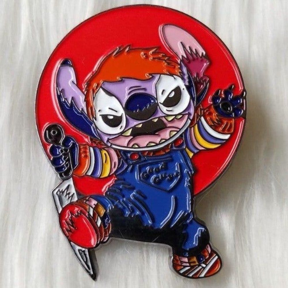 Stitch x Chucky Horror Mashup Enamel Pin